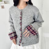 ネルチェックドッキングニットカーディガン | Outfitter lab | 詳細画像15 