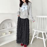 ドットフリフリボリュームロングスカート | Outfitter lab | 詳細画像24 