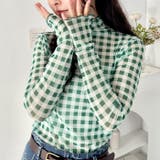 ギンガムチェックシアーハイネックトップス | Outfitter lab | 詳細画像12