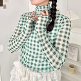 ギンガムチェックシアーハイネックトップス | Outfitter lab | 詳細画像10 