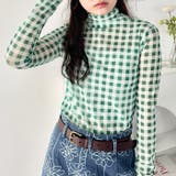 ギンガムチェックシアーハイネックトップス | Outfitter lab | 詳細画像13