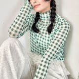 ギンガムチェックシアーハイネックトップス | Outfitter lab | 詳細画像13 