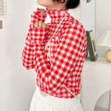 ギンガムチェックシアーハイネックトップス | Outfitter lab | 詳細画像17 