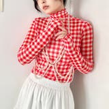 ギンガムチェックシアーハイネックトップス | Outfitter lab | 詳細画像18 