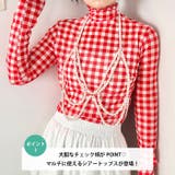 チェックシアーハイネックトップス | Outfitter lab | 詳細画像2 