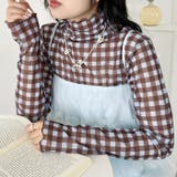 チェックシアーハイネックトップス | Outfitter lab | 詳細画像26 