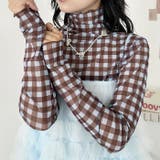 チェックシアーハイネックトップス | Outfitter lab | 詳細画像27 