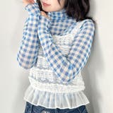 ギンガムチェックシアーハイネックトップス | Outfitter lab | 詳細画像7 