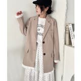 ベージュ | フリルテーラードジャケット | Outfitter lab