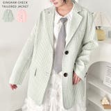 ギンガムチェックテーラードジャケット | Outfitter lab | 詳細画像1