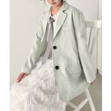 ライトグリーン | ギンガムチェックテーラードジャケット | Outfitter lab