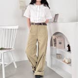ピンタックレース丸襟半袖シャツ | Outfitter lab | 詳細画像9