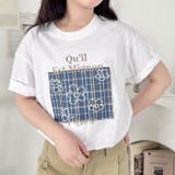 チェックボックスロゴプリント半袖Tシャツ | Outfitter lab | 詳細画像10