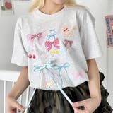 ファンシーリボンプリント半袖Tシャツ | Outfitter lab | 詳細画像11