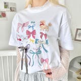 ファンシーリボンプリント半袖Tシャツ | Outfitter lab | 詳細画像5