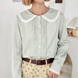 ピンタックレース丸襟長袖シャツ | Outfitter lab | 詳細画像10 