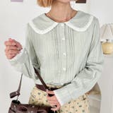 ピンタックレース丸襟長袖シャツ | Outfitter lab | 詳細画像11 