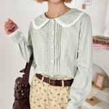 ピンタックレース丸襟長袖シャツ | Outfitter lab | 詳細画像12 