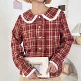 ピンタックレース丸襟長袖シャツ | Outfitter lab | 詳細画像20 