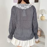 レースフリルレトロチェックブラウス | Outfitter lab | 詳細画像8 