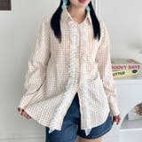 レースフリルオーバーチェックシャツ | Outfitter lab | 詳細画像10 