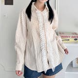 レースフリルオーバーチェックシャツ | Outfitter lab | 詳細画像11 