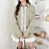 レースフリルオーバーチェックシャツ | Outfitter lab | 詳細画像18 