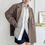 レースフリルオーバーチェックシャツ | Outfitter lab | 詳細画像5 