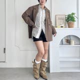 レースフリルオーバーチェックシャツ | Outfitter lab | 詳細画像9 