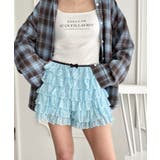 ライトブルー | フリフリレースショートパンツ | Outfitter lab