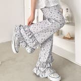 ダブルフリル花柄フレアパンツ | Outfitter lab | 詳細画像12 