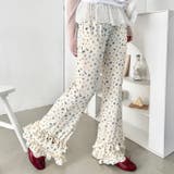 ダブルフリル花柄フレアパンツ | Outfitter lab | 詳細画像5 