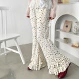 ダブルフリル花柄フレアパンツ | Outfitter lab | 詳細画像6 