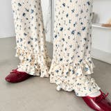 ダブルフリル花柄フレアパンツ | Outfitter lab | 詳細画像8 