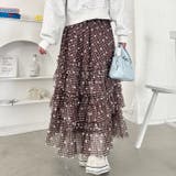 チェックフラワーフリルチュールロングスカート | Outfitter lab | 詳細画像13