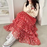 チェックフラワーフリルチュールロングスカート | Outfitter lab | 詳細画像20
