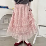チェックフラワーフリルチュールロングスカート | Outfitter lab | 詳細画像33