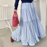 裾フリルギンガムチェックロングスカート | Outfitter lab | 詳細画像11