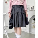グレー | レースピンドットミディスカート | Outfitter lab