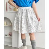 ホワイト | レースピンドットミディスカート | Outfitter lab