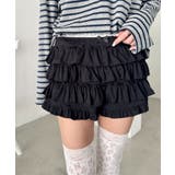ブラック | ドーリーフリルミニパンツ | Outfitter lab
