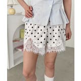 ホワイト | サテンドットショートパンツ | Outfitter lab