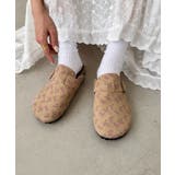 ベージュ | 小花柄クロッグシューズ | Outfitter lab