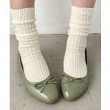 ライトグリーン | リボンエナメルフラットバレエシューズ | Outfitter lab