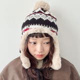 ノルディック柄イヤーフラップファーニットキャップ | Outfitter lab | 詳細画像7
