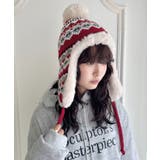 レッド | ノルディック柄イヤーフラップファーニットキャップ | Outfitter lab