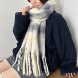 ふわふわパステルチェックマフラー | Outfitter lab | 詳細画像10