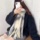 ふわふわパステルチェックマフラー | Outfitter lab | 詳細画像12