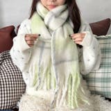 ふわふわパステルチェックマフラー | Outfitter lab | 詳細画像21