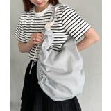 ホワイト | シャーリングドロストショルダーラメバッグ | Outfitter lab